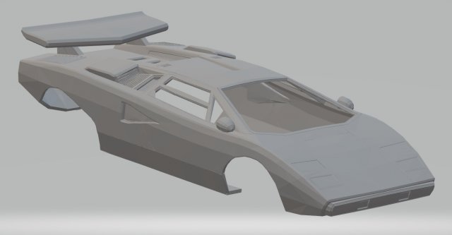 lamborghini countach printable body car 3D Принт Модель .c4d .max .obj .3ds .fbx .stl .blend 