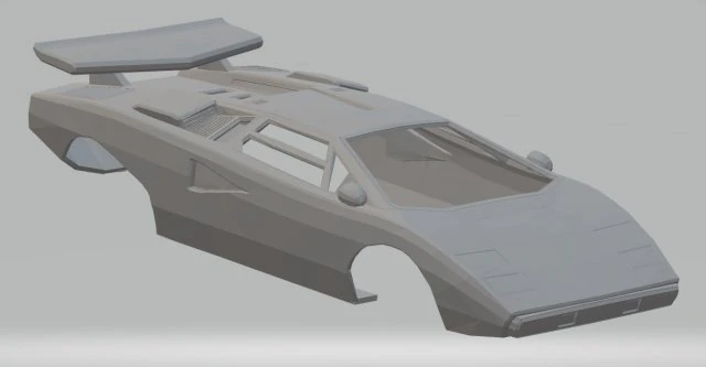 lamborghini countach printable body car 3D Print Model .c4d .max .obj .3ds .fbx .stl .blend