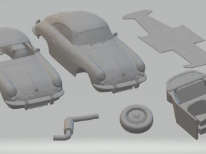 porsche 356 c yazdırılabilir araba 3D Baskı Modeli