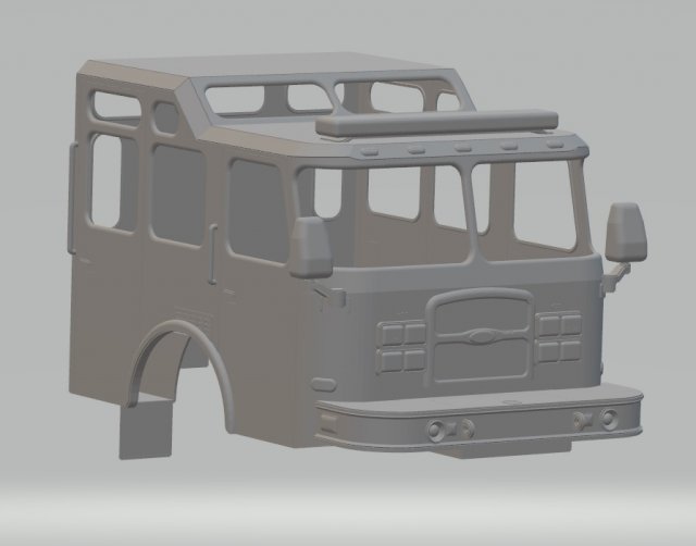 fire truck printable cabin truck Modèles 3D en vedette .c4d .max .obj .3ds .fbx .stl .blend 