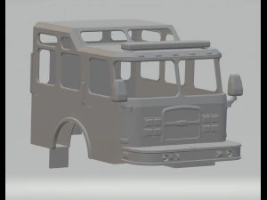fire truck printable cabin truck 3D Print Model