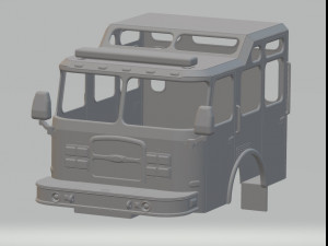 fire truck printable cabin truck Modèles 3D en vedette