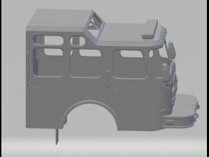 fire truck printable cabin truck Modèles 3D en vedette