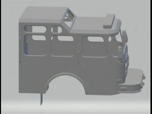 fire truck printable cabin truck 3D Print Model
