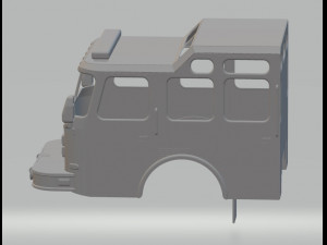 fire truck printable cabin truck Modèles 3D en vedette