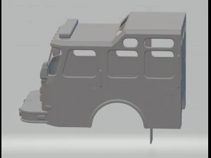 fire truck printable cabin truck 3D Print Model