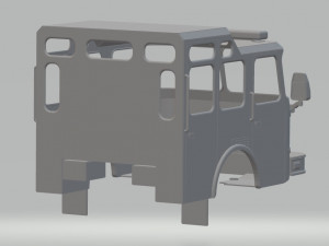 fire truck printable cabin truck Modèles 3D en vedette