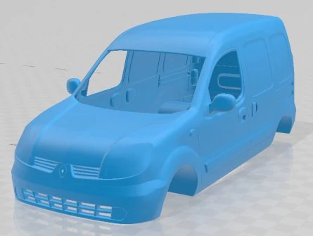 Renault kangoo printable body van 3D Print Model .c4d .max .obj .3ds .fbx .stl .blend 