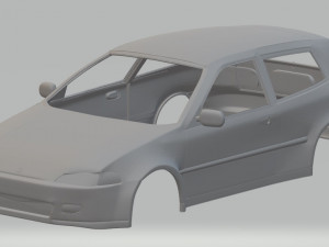 honda civic 1992 printable body car 3D Принт Модель