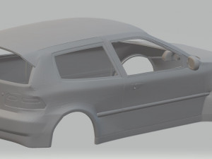 honda civic 1992 printable body car 3D Принт Модель