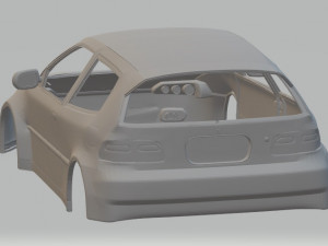 honda civic 1992 printable body car 3D Принт Модель