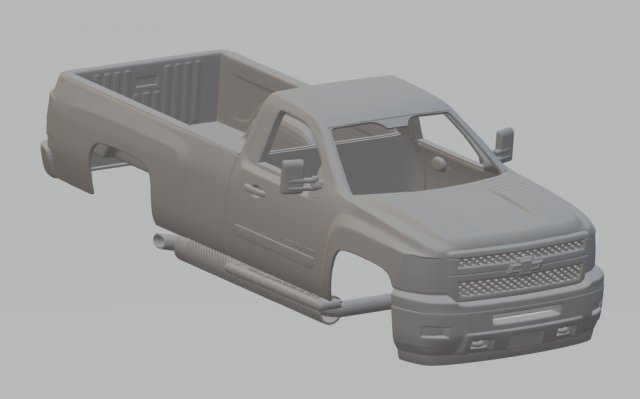 silverado 2011 printable body truck 3D 打印模型 .c4d .max .obj .3ds .fbx .stl .blend 