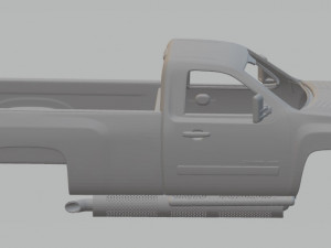 silverado 2011 printable body truck 3D 打印模型