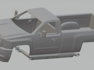 silverado 2011 printable body truck 3D 打印模型