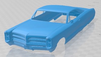 Pontiac Bonneville Hardtop 2 Doors 1966 Printable Body Car 3D Print Model .c4d .max .obj .3ds .fbx .stl .blend 