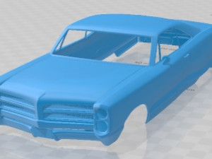 Pontiac Bonneville Hardtop 2 Doors 1966 Printable Body Car Modelo de impresión 3D