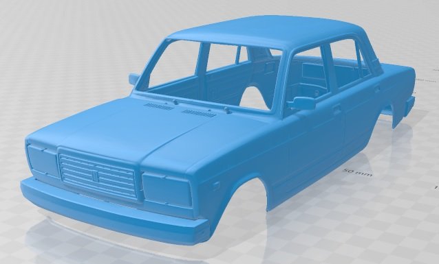 lada 2107 printable body car 3D Print Model .c4d .max .obj .3ds .fbx .stl .blend 