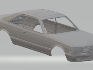 mercedes 560 sec printable body car 3D Print Model