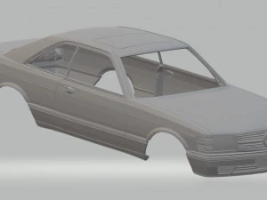 mercedes 560 sec printable body car 3D Print Model