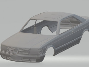 mercedes 560 sec printable body car 3D Print Model