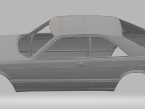 mercedes 560 sec printable body car 3D Print Model