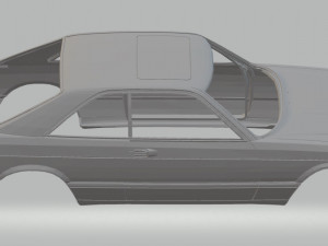 mercedes 560 sec printable body car 3D Print Model