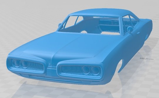 coronet hardtop coupe 1970 printable body car 3D 프린트 모델 .c4d .max .obj .3ds .fbx .stl .blend 