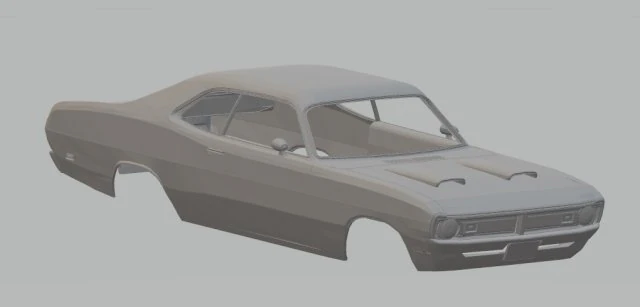 dodge demon 1971 printable body car 3D Print Model .c4d .max .obj .3ds .fbx .stl .blend