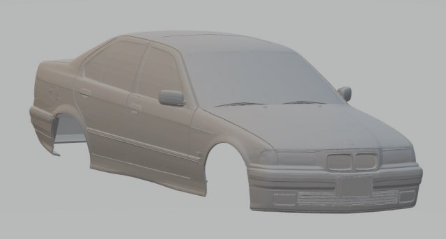 320i printable body car 3D Baskı Modeli .c4d .max .obj .3ds .fbx .stl .blend 