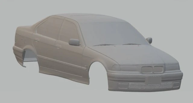 320i printable body car 3D Print Model .c4d .max .obj .3ds .fbx .stl .blend 