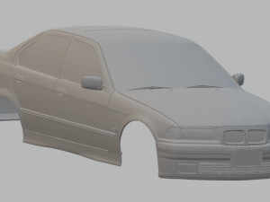 320i printable body car Modèles 3D en vedette