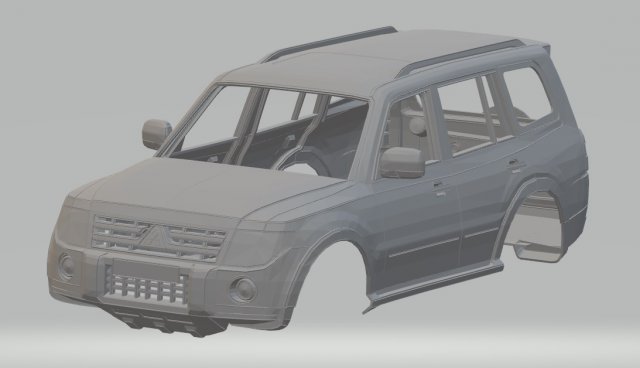 mitsubishi pajero printable body car 3D Print Model .c4d .max .obj .3ds .fbx .stl .blend 