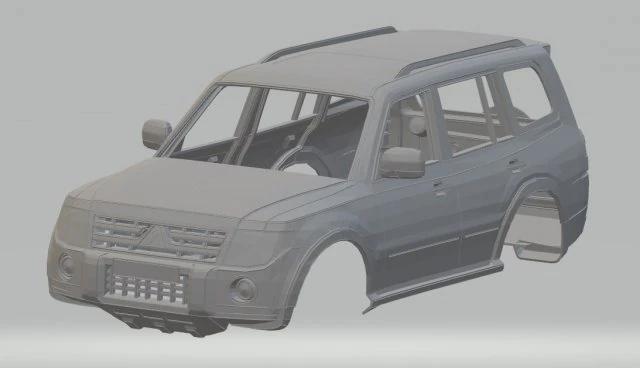 mitsubishi pajero printable body car 3D Print Model .c4d .max .obj .3ds .fbx .stl .blend 