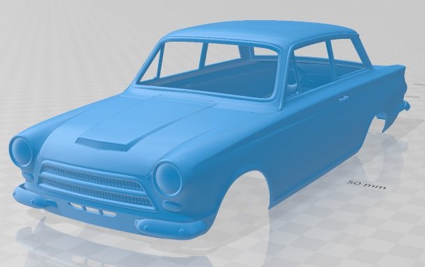 lotus cortina 1963 printable body car Modelo de impresión 3D .c4d .max .obj .3ds .fbx .stl .blend 