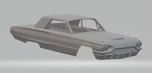 thunderbird 1964 printable body car 3D Принт Модель .c4d .max .obj .3ds .fbx .stl .blend 
