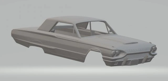 thunderbird 1964 printable body car 3D Print Model .c4d .max .obj .3ds .fbx .stl .blend