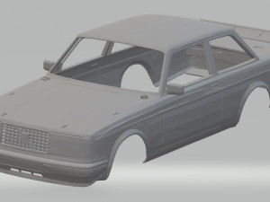 volvo 240 turbo printable body car 3Dプリントモデル