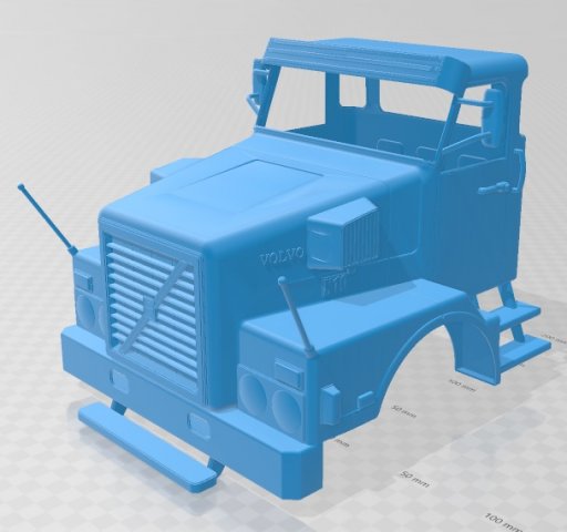 volvo n10 printable cabin truck 3D प्रिंट मॉडल .c4d .max .obj .3ds .fbx .stl .blend 