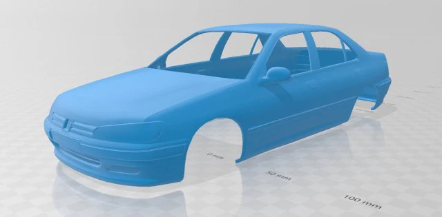 peugeot 406 printable body car 3D Print Model .c4d .max .obj .3ds .fbx .stl .blend 