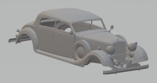 mercedes benz 320 printable body car 3D Print Model .c4d .max .obj .3ds .fbx .stl .blend