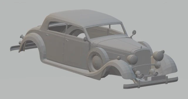 mercedes benz 320 printable body car 3D Print Model .c4d .max .obj .3ds .fbx .stl .blend 