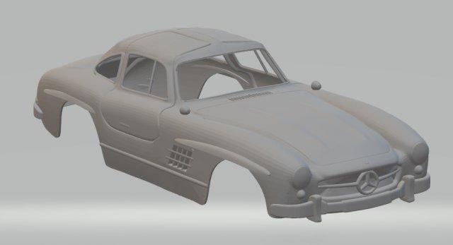 mercedes benz 300 sl printable body car 3D Print Model .c4d .max .obj .3ds .fbx .stl .blend