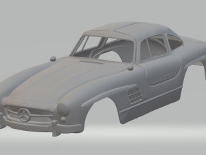 mercedes benz 300 sl printable body car 3D Print Model