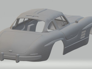 mercedes benz 300 sl printable body car 3D Print Model