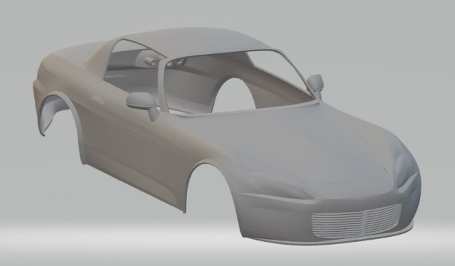 honda s2000 printable body car 3D प्रिंट मॉडल .c4d .max .obj .3ds .fbx .stl .blend 