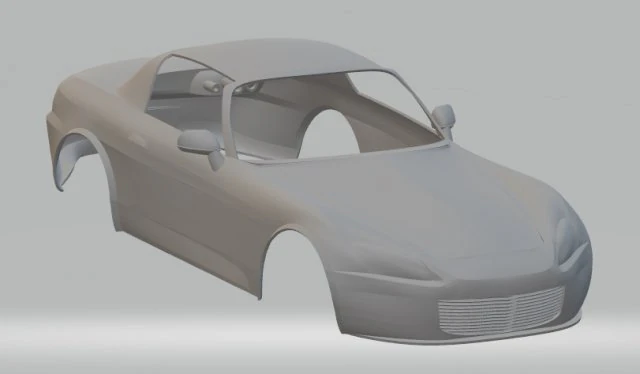honda s2000 printable body car 3D Print Model .c4d .max .obj .3ds .fbx .stl .blend 