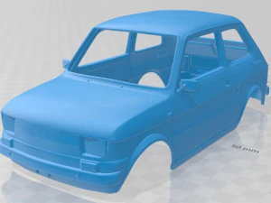 Carro com carroceria imprim&iacute;vel Fiat 126 1976 Modelo de Impressão 3D