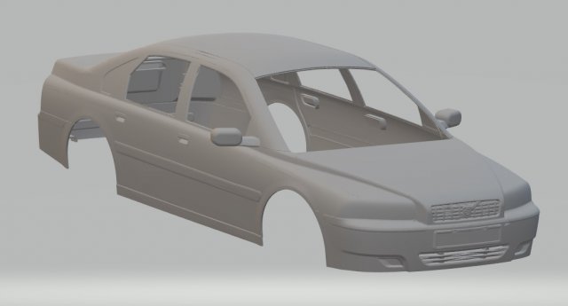 volvo s80 2004 printable body car Modèles 3D en vedette .c4d .max .obj .3ds .fbx .stl .blend 