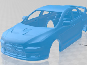 mitsubishi lancer evolution x 2009 printable body car Modelo de impresión 3D