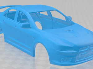 mitsubishi lancer evolution x 2009 printable body car Modèles 3D en vedette